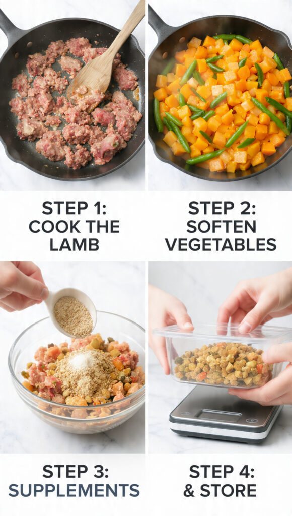 How to Make a Lamb Dog Food Recipe: Key Steps