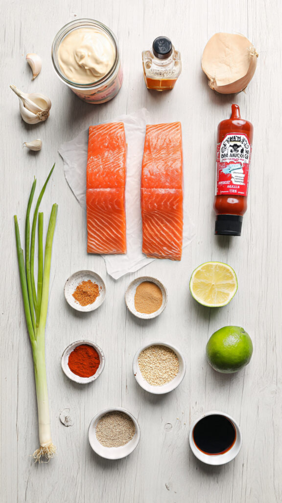 Ingredients for Bang Bang Salmon