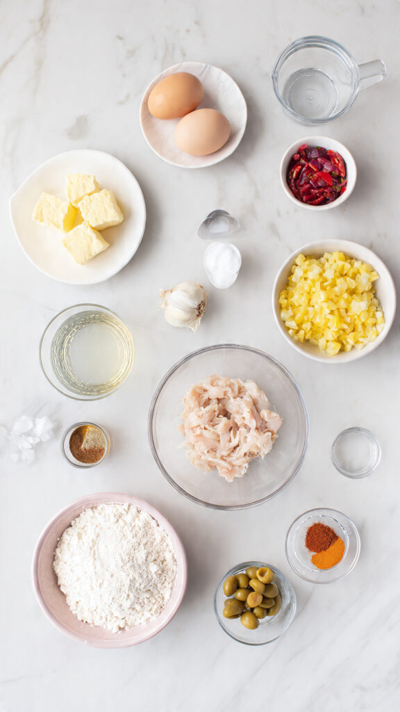 Ingredients for Homemade Chicken Empanadas