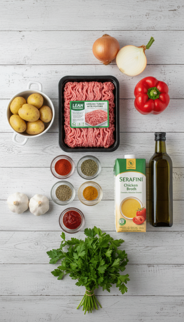 Ingredients for Ground Turkey with Potatoes