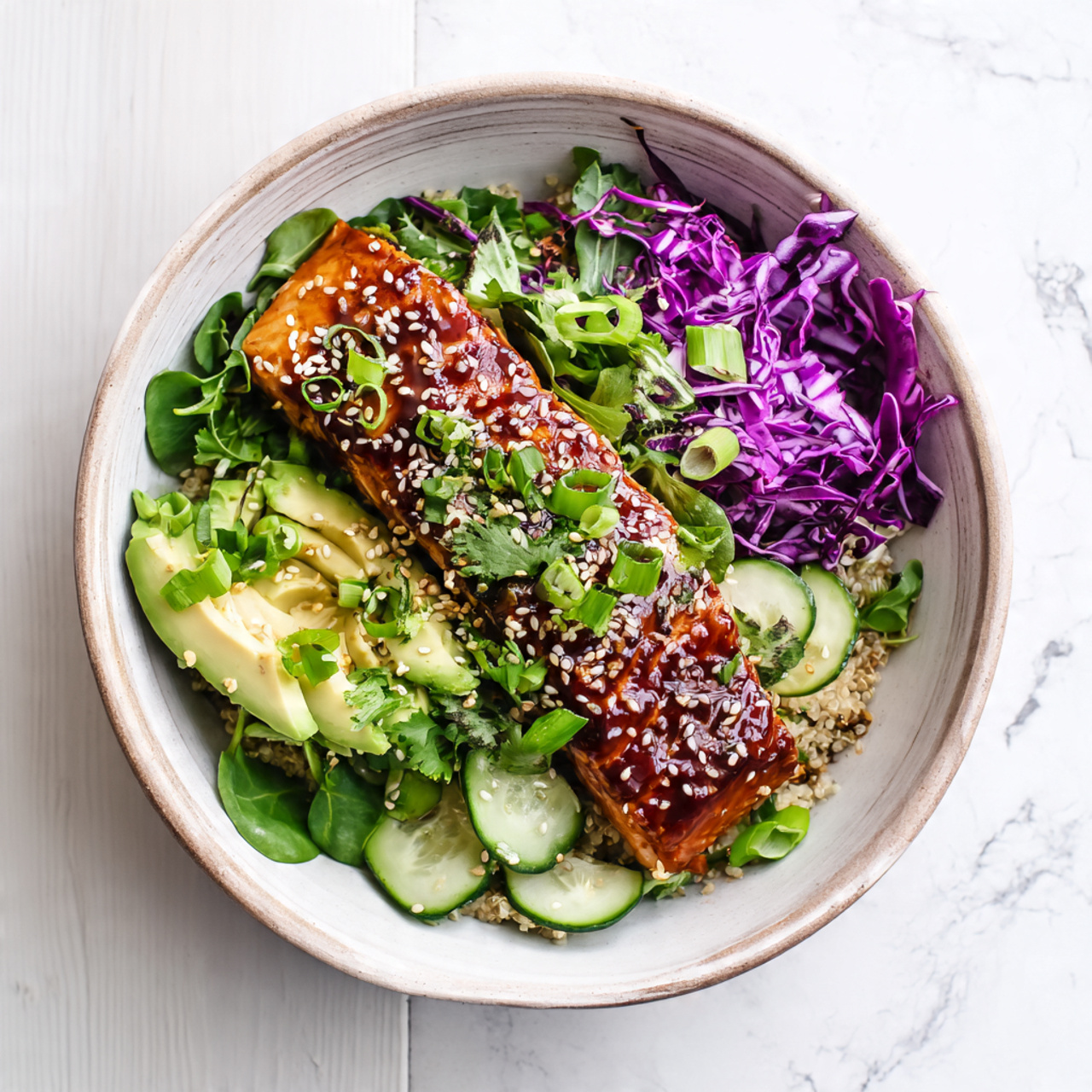 Honey Glazed Salmon Bowl Recipe