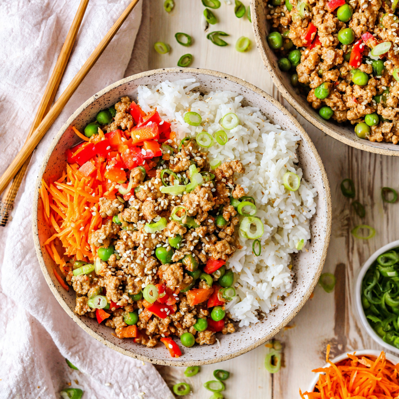 Ground Turkey And Rice Bowls - Final Dish