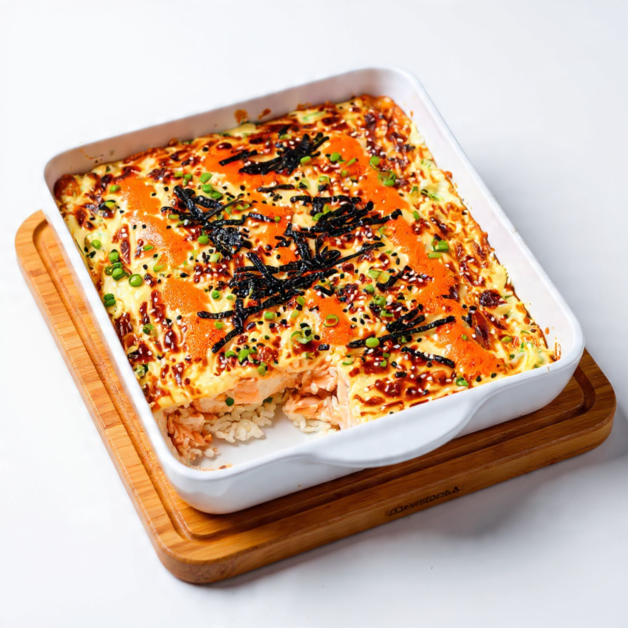 Salmon Sushi Bake - Viral Deconstructed Sushi Casserole