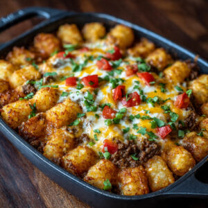 Tater Tot Casserole with Ground Beef - Golden Crispy Perfection