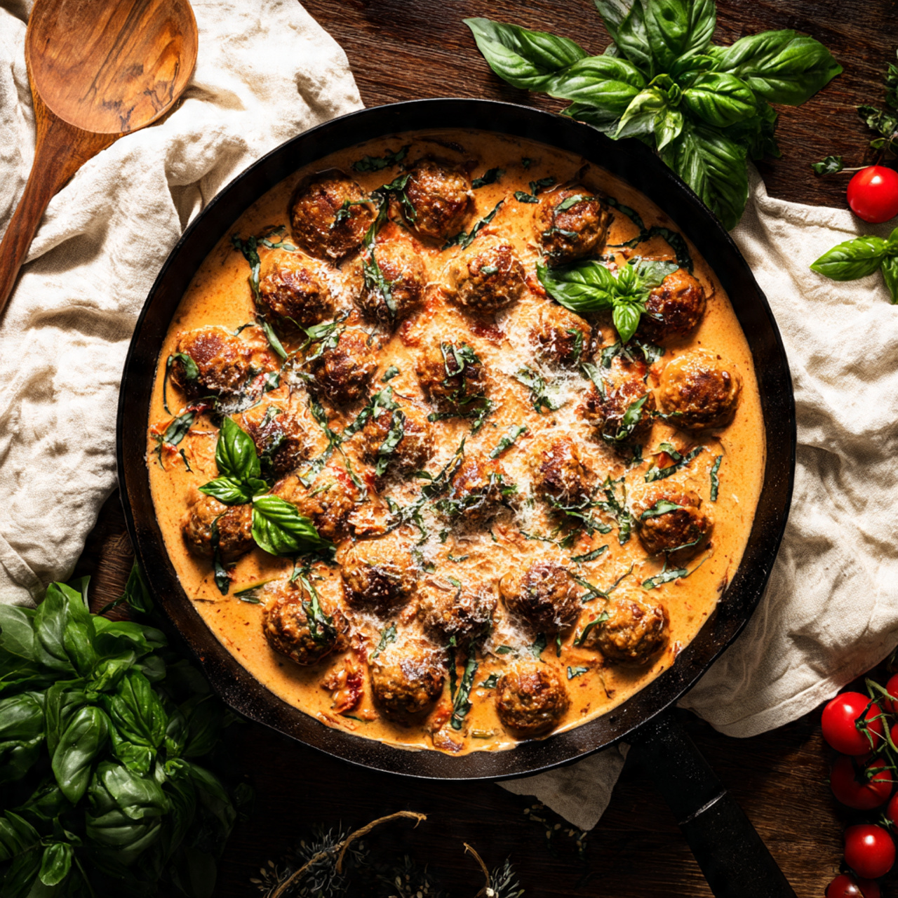 Marry Me Meatballs Recipe - Creamy One-Pan Dinner