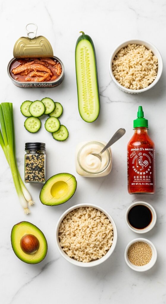 Canned Salmon Rice Bowl Recipe Ingredients - Everything You Need
