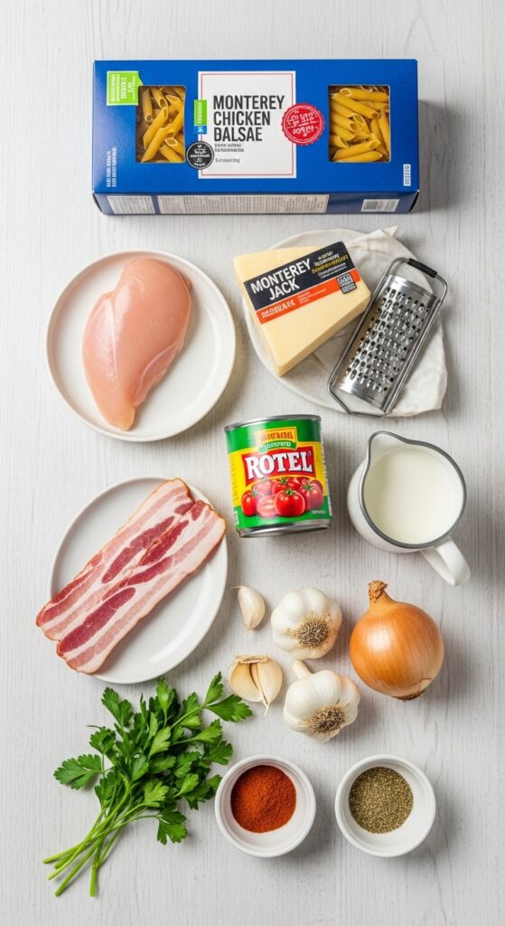 Ingredients for Monterey Chicken Pasta
