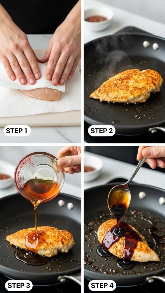 How to Make Balsamic Chicken Recipe - Step by Step