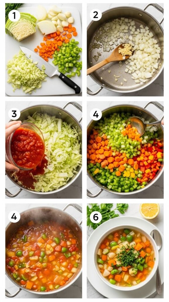 Cabbage Soup Step-by-Step Cooking Process Guide