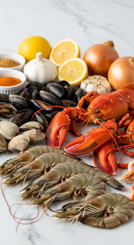 Ingredients for a Stunning Seafood Boil Aesthetic