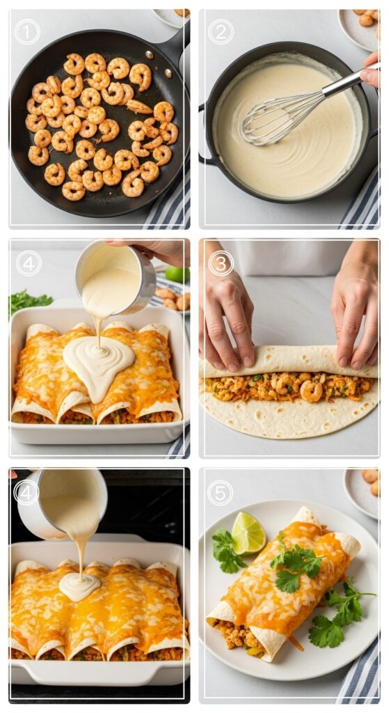 How to Make Seafood Enchiladas (Shrimp & Crab) - Step by Step
