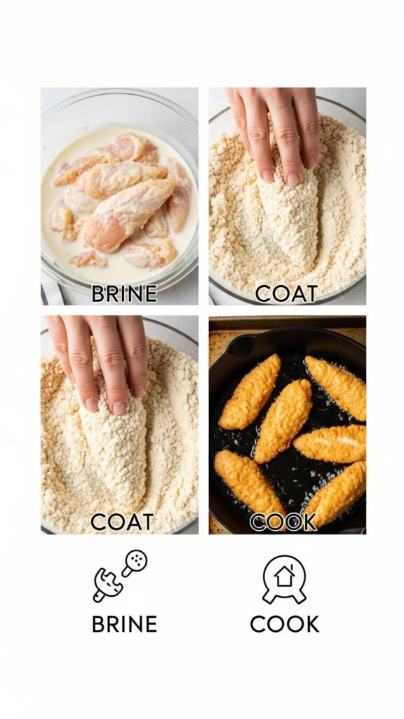 How to Make Crack Chicken Tenders: Brine, Coat, Cook