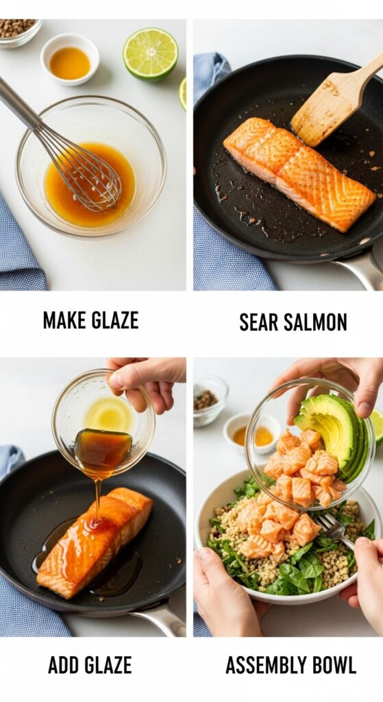How to Make Honey Glazed Salmon Bowl Recipe