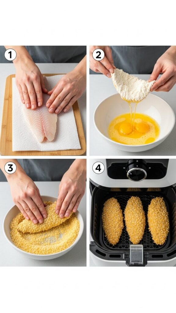 How to Make Crispy Air Fryer Fish - Step by Step