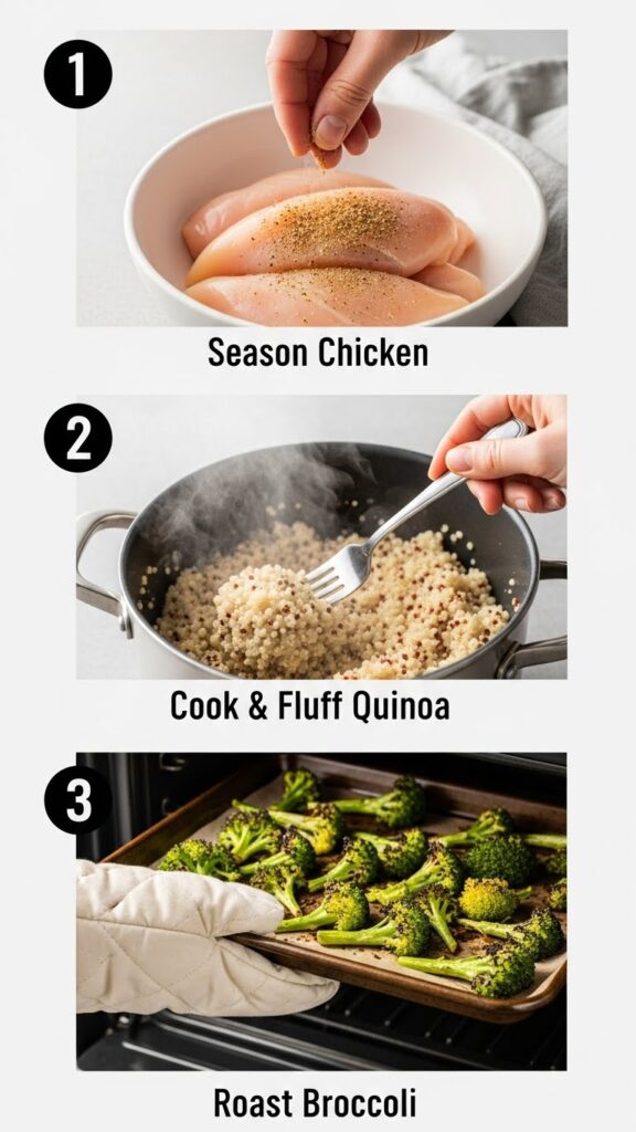 How to Make Grilled Chicken Broccoli Bowls: Key Steps