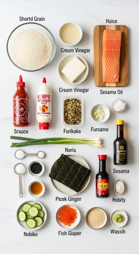 Salmon Sushi Bake Ingredients - Everything You Need