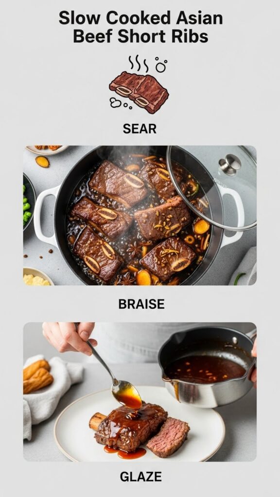 How to Make Slow Cooked Asian Beef Short Ribs - Step by Step