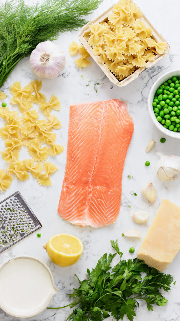 Ingredients for a pasta dish