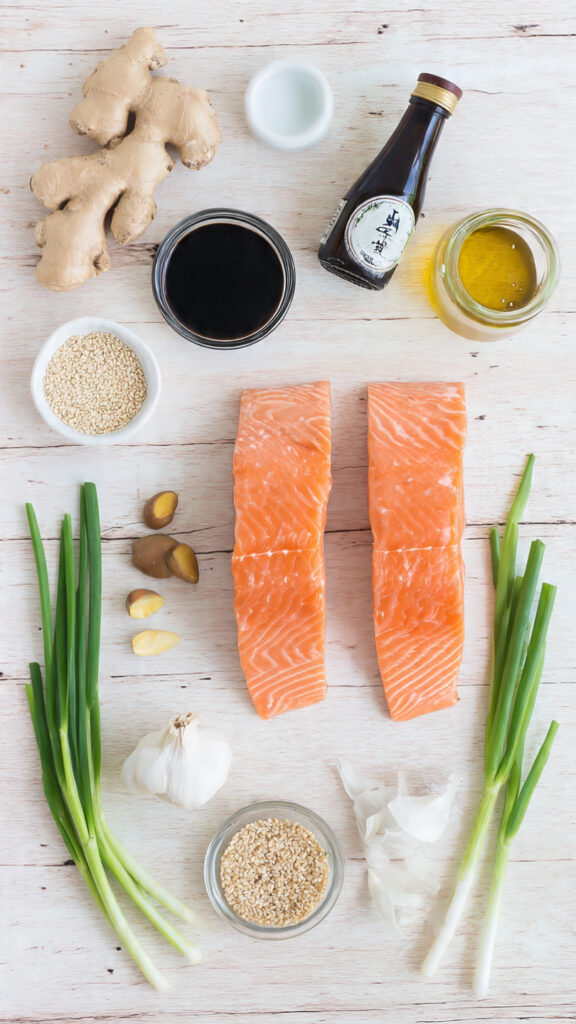 Ingredients for Teriyaki Salmon