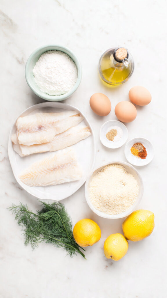 Ingredients for Crispy Air Fryer Fish