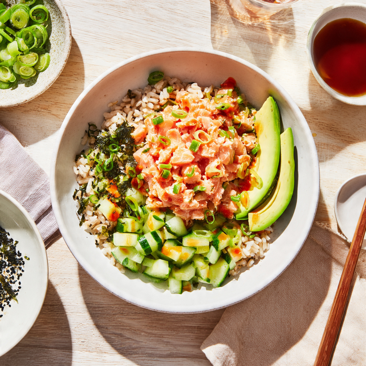 Canned Salmon Rice Bowl Recipe - Quick 5-Minute Healthy Lunch