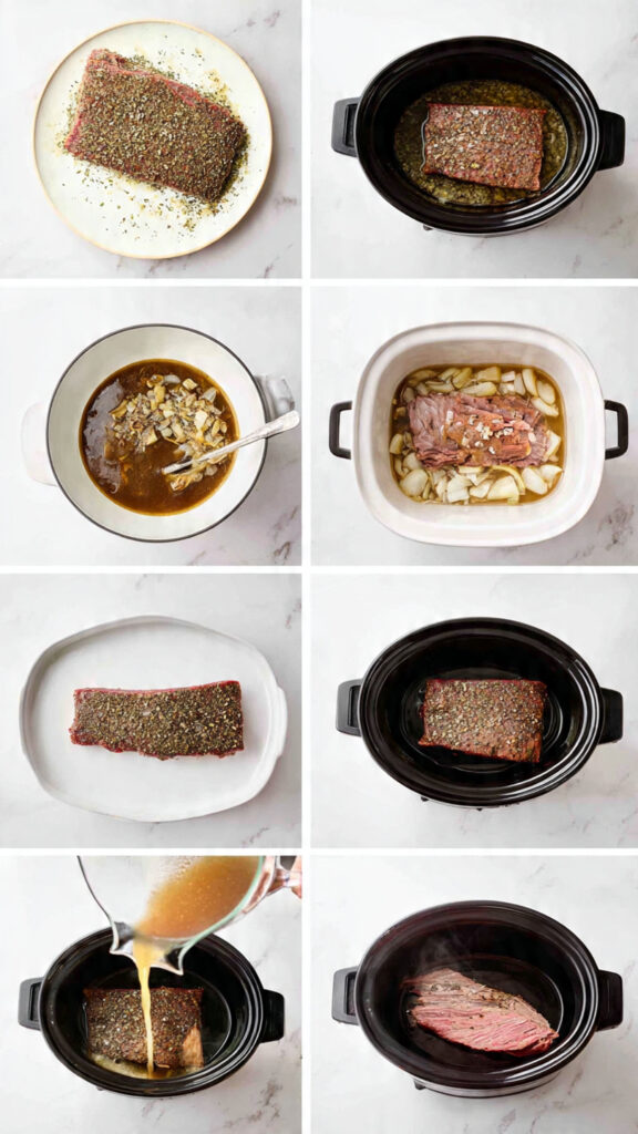 How to Make Beef Brisket Herb Slow Cooker Beef Brisket Step-by-Step
