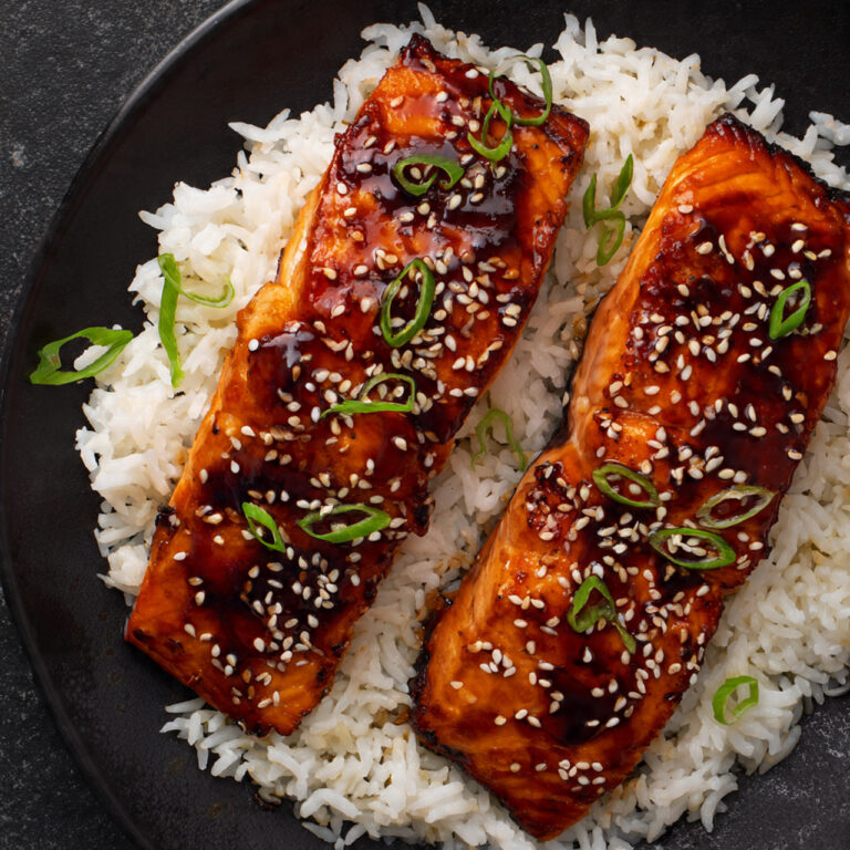 Teriyaki Salmon Final Dish