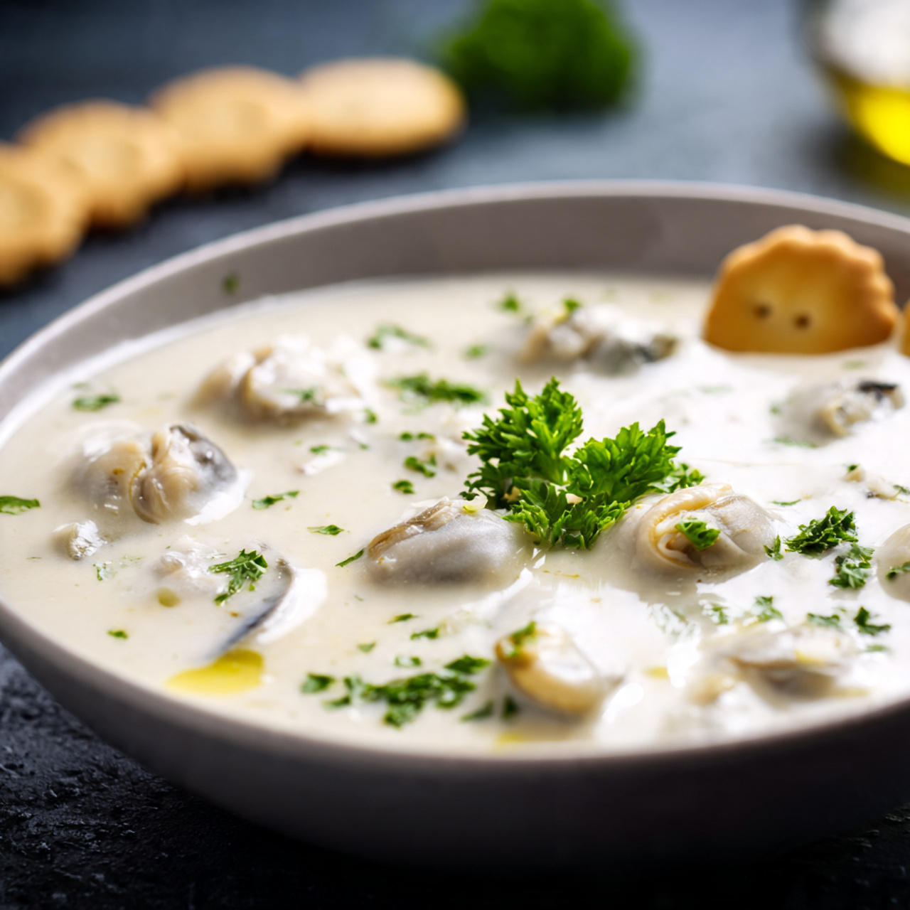 Classic Oyster Stew - Final Dish