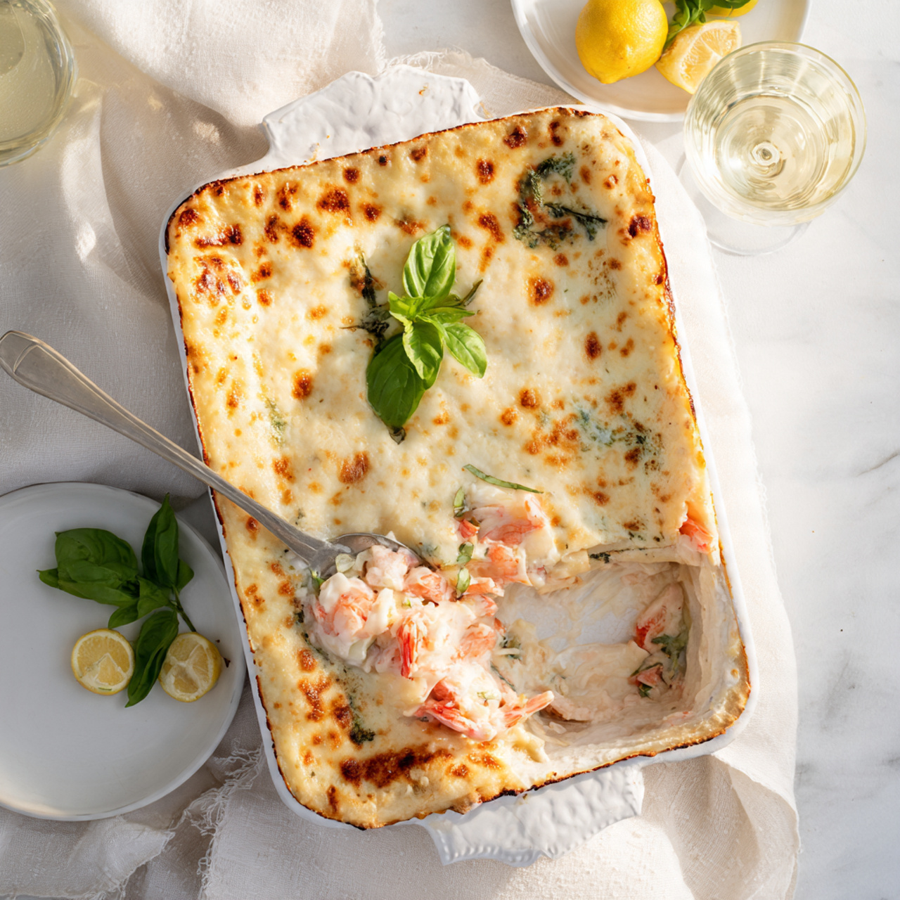 Seafood Lasagna Recipe With Shrimp & Crab