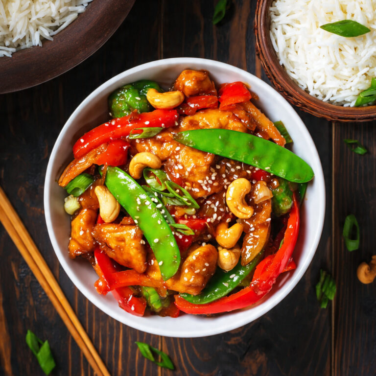 Cashew Chicken with Veggies Recipe - Ready in 27 Minutes