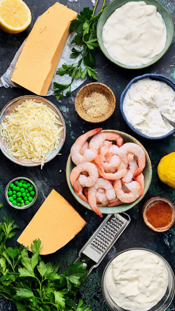 Ingredients for Creamy Shrimp Casserole
