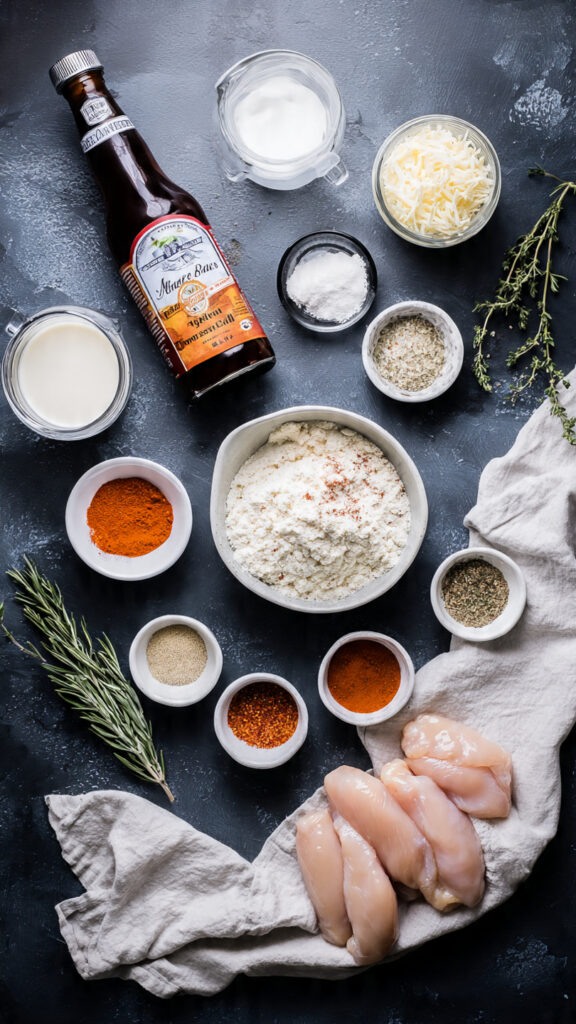 Ingredients for Crack Chicken Tenders