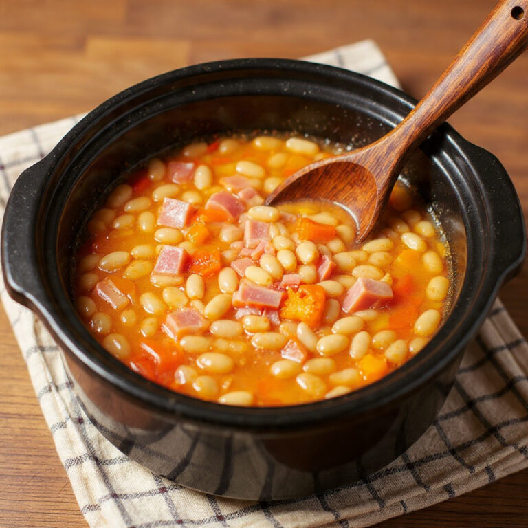 Slow Cooker Ham and Bean Soup