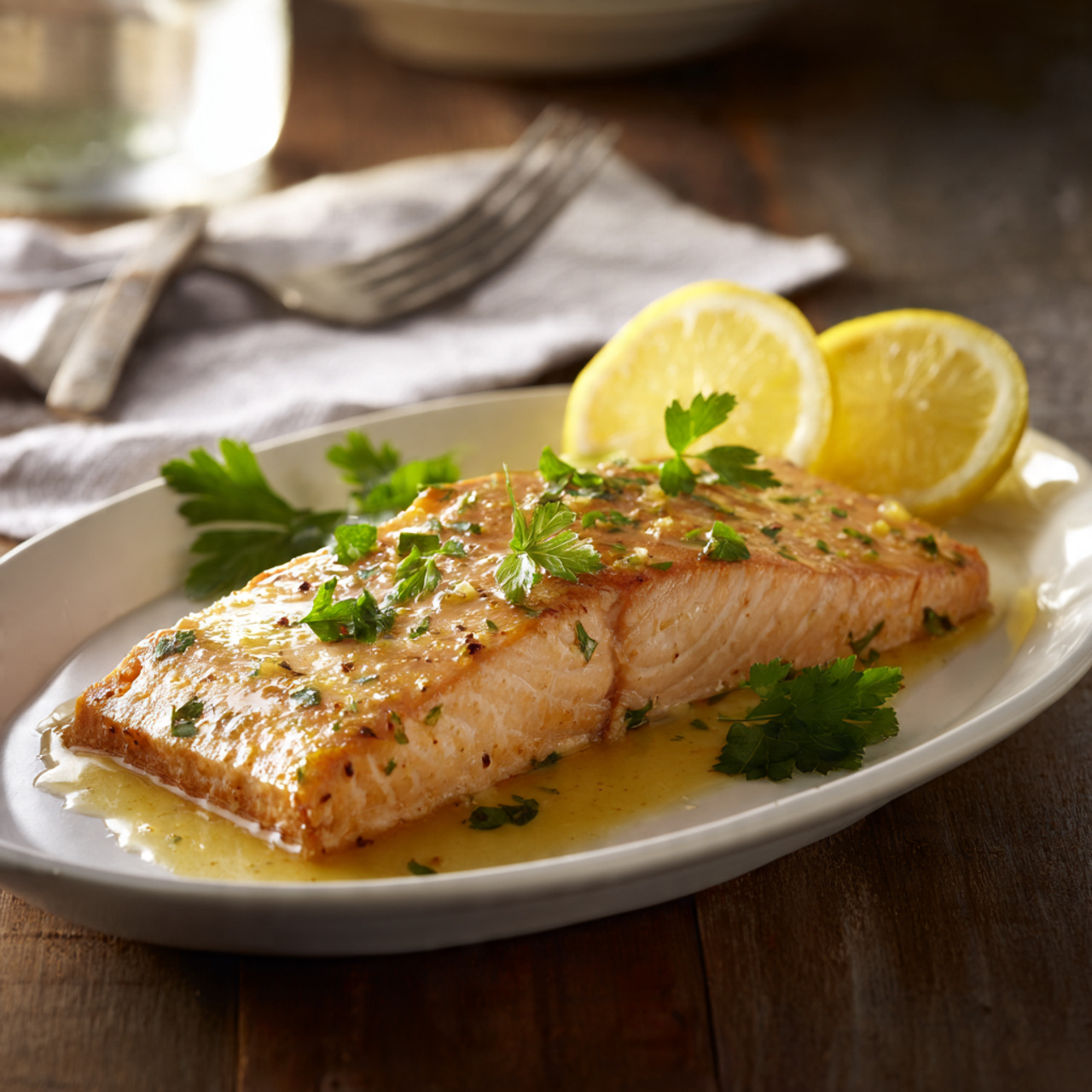 Garlic Salmon Recipe in 20 Minutes - Restaurant Quality Dinner