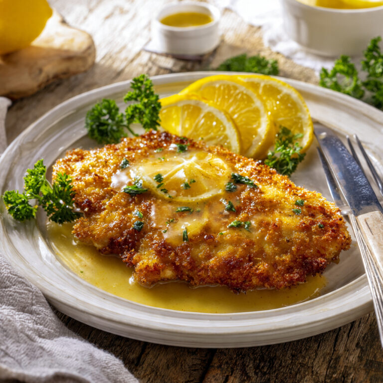 Lemon Chicken Romano with Golden Crispy Crust and Fresh Lemon Sauce