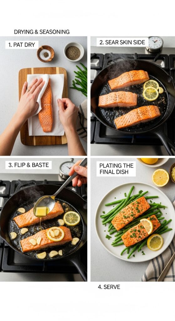 How to Make Crispy Garlic Butter Salmon