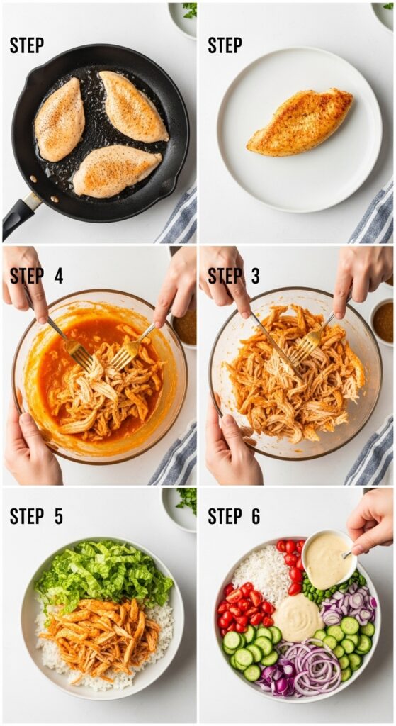 How to Make Buffalo Chicken Bowls - Step by Step Guide

