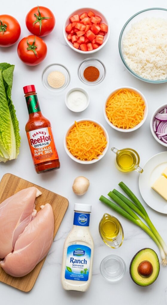 Buffalo Chicken Bowls Ingredients - Everything You Need
