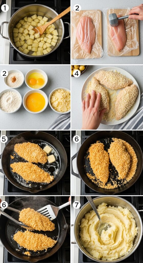 How to Make Garlic Parmesan Chicken - Complete 8-Step Visual Cooking Guide