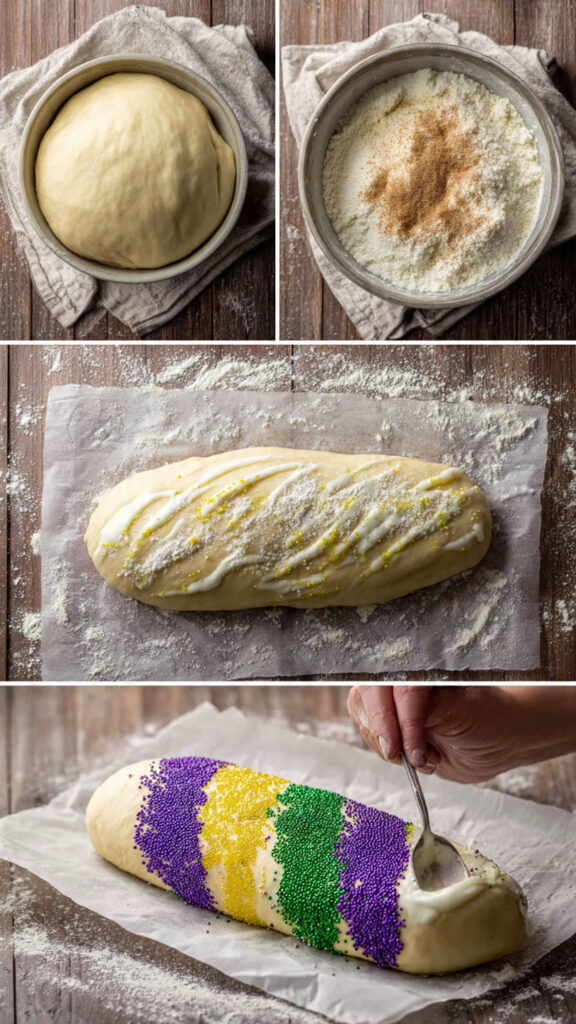 How to Make Mardi Gras King Cake Step by Step