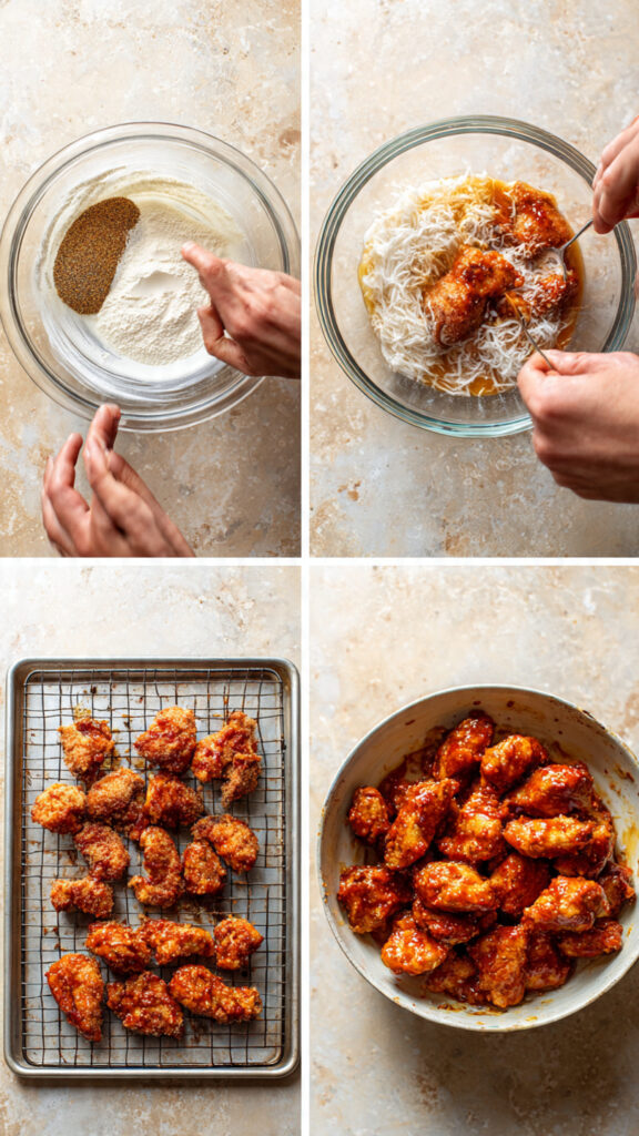 How to Make Crispy Sriracha Chicken Bites Step by Step
