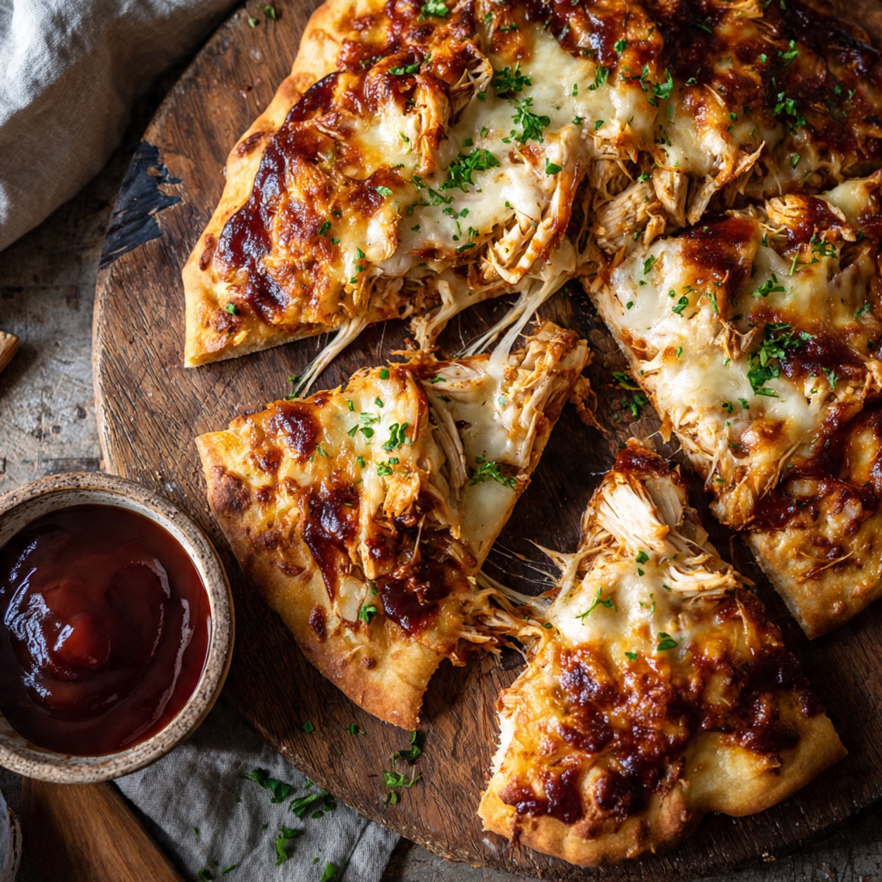 10-Minute BBQ Chicken Flatbread Hero Shot
