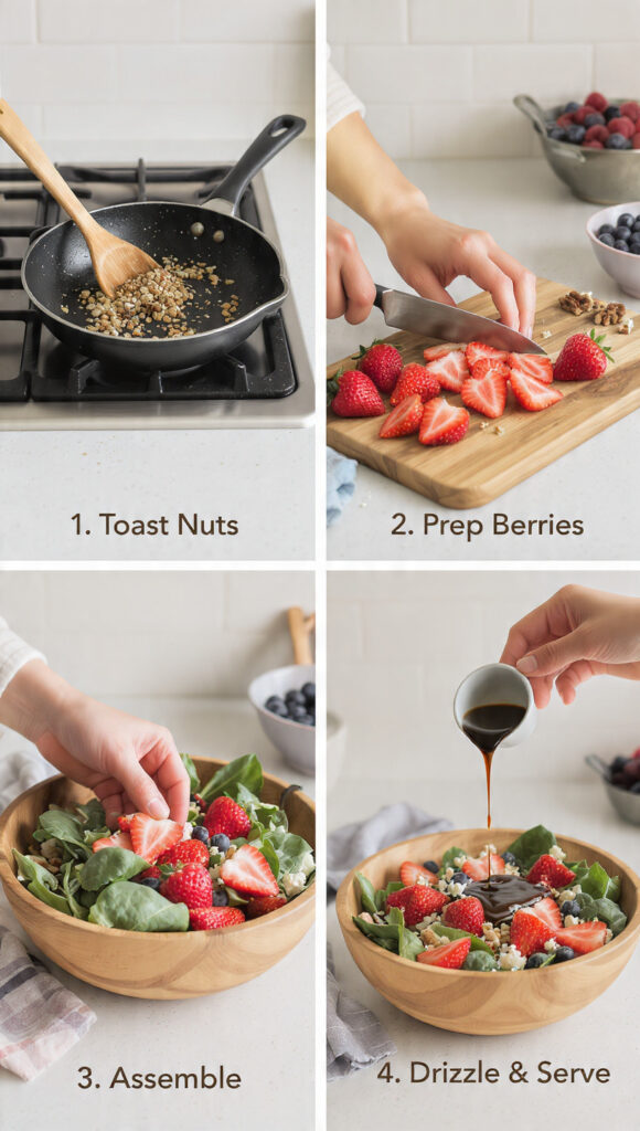 How to Make Spinach Berry Salad