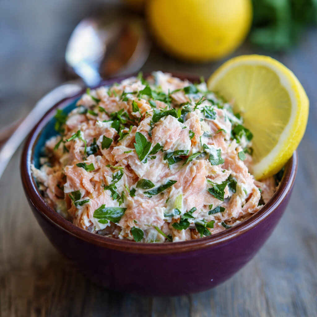 Canned Salmon Salad Recipe - Fresh and Healthy Lunch Bowl