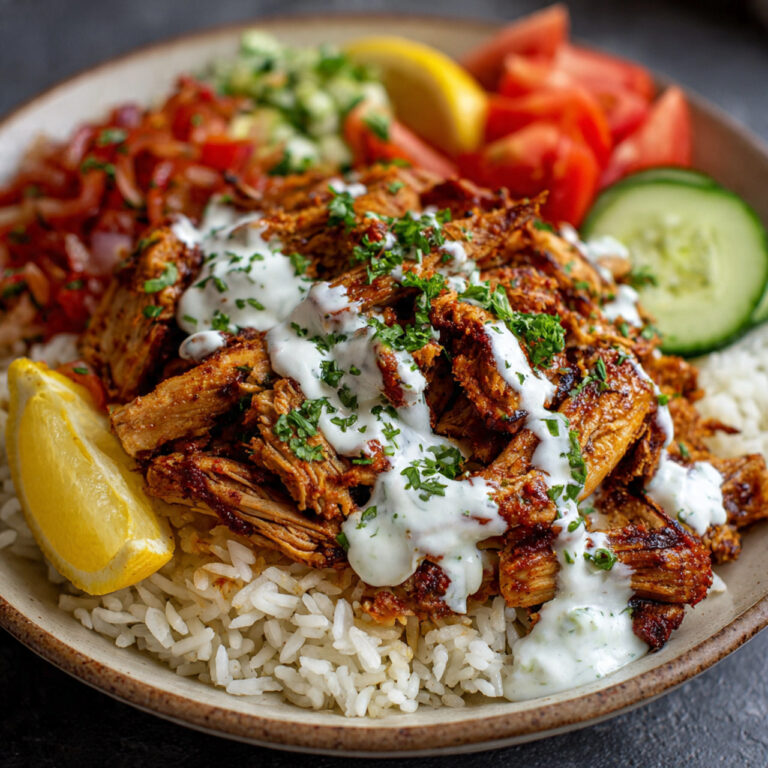 Chicken Shawarma with Garlic Yogurt Sauce & Rice