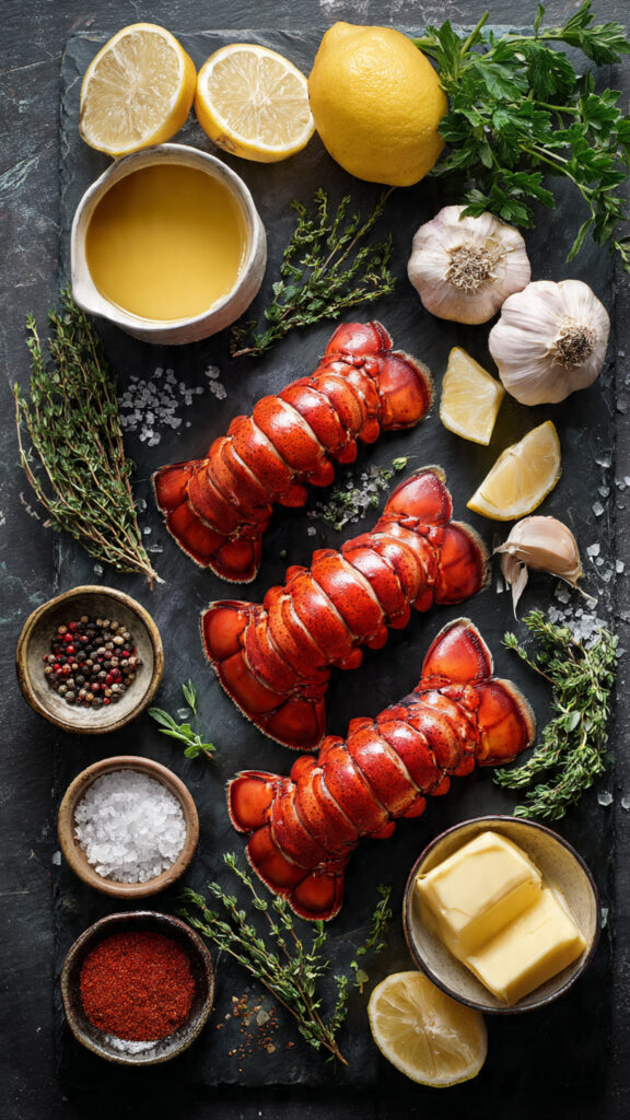 Ingredients for Garlic Butter Lobster Tail Recipe
