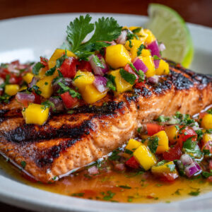 Grilled Salmon with Mango Salsa