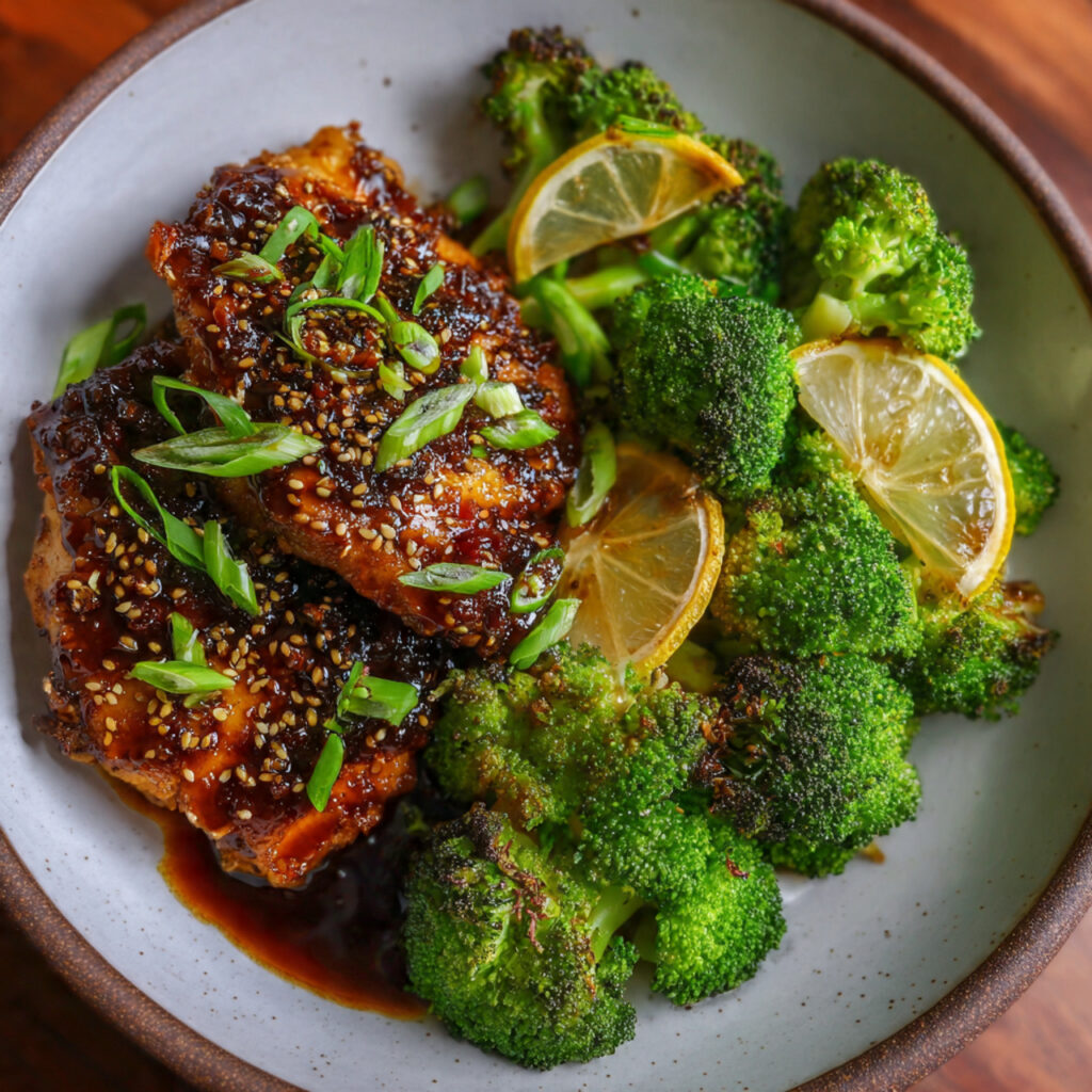 Fresh Ingredients for Honey Garlic Chicken with Roasted Broccoli
