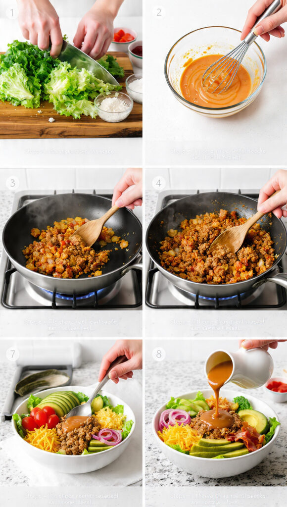 How to Make Delightful Burger Bowls Recipe - Complete Step-by-Step Visual Guide
