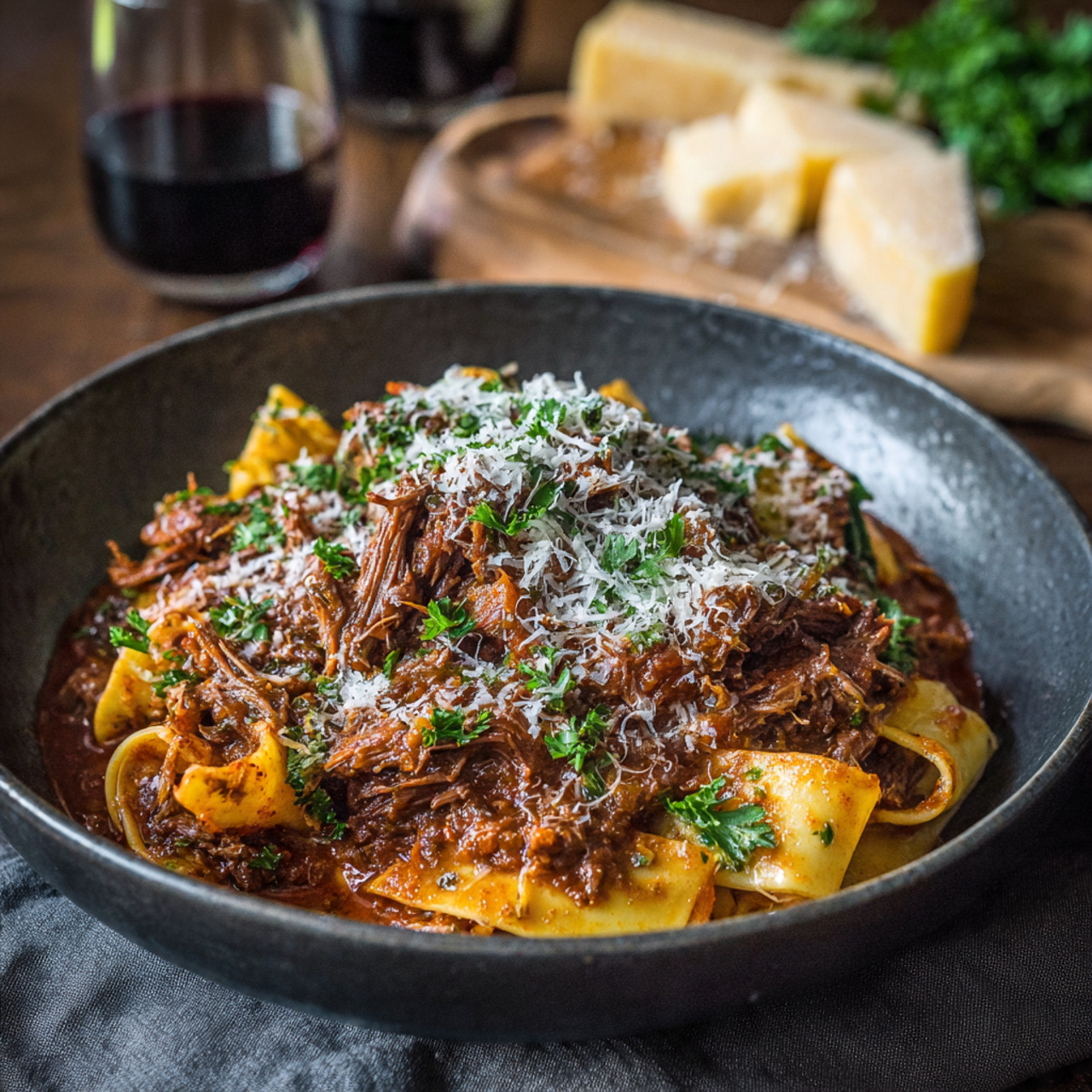 Slow-Cooked Beef Ragu with Pappardelle